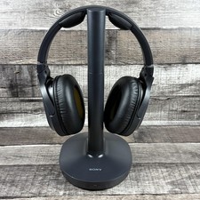 Sony MDR-RF995RK Over Ear Wireless RF Headphones Black Transmitter Base Dock