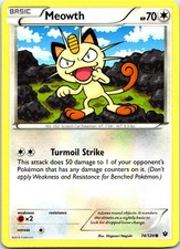 MEOWTH 74/124 COMMON FATES COLLIDE 2016 POKEMON CARDS TCG LP