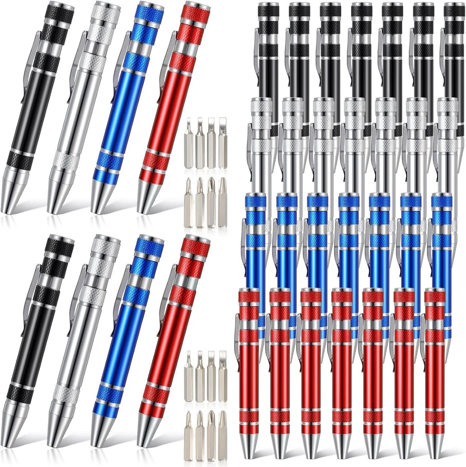 Multitool 8-in-1 Magnetic Pocket Screwdriver - Precision Red, Blue, Black - Image 3 of 4