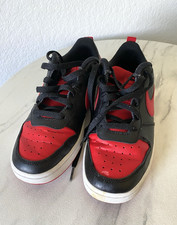 Nike Court Borough Low 2 GS Sneakers Black Red Youth Shoes BQ5448-007 Size 5.5Y