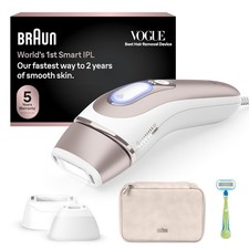 Braun IPL Laser Hair Removal Device 3 Caps Leather Pouch, PL7243