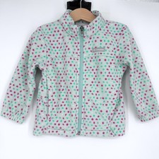 Columbia Girl's Polka Dot Fleece Zip Up Jacket 2T