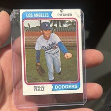 Topps 1974 Doug Rau #64 Los Angeles Dodgers Baseball Card MLB Base Set
