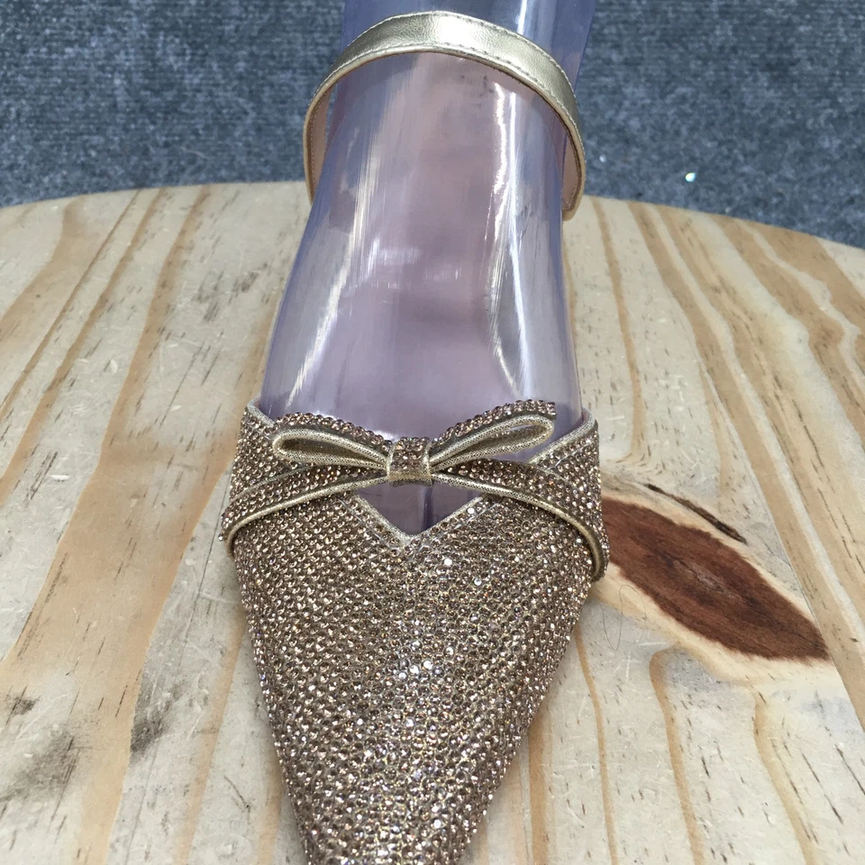 INC International Concepts Heels Womens 8.5 M Gelsey 3 Slingback Pumps Gold - Image 4 of 4