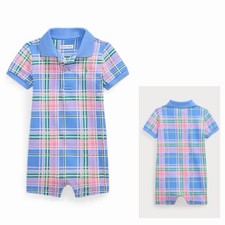 POLO RALPH LAUREN AUTHENTIC BABY BOYS BRAND NEW ORIGINAL ROMPER Size 9M, NWT