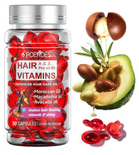 Hair Oil 50 Capsules - Hair Vitamins A C E Pro B5 - Hair Treatment Serum - Hair