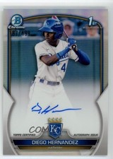 Diego Hernandez Bowman Chrome 2023 Refractor /499 Auto
