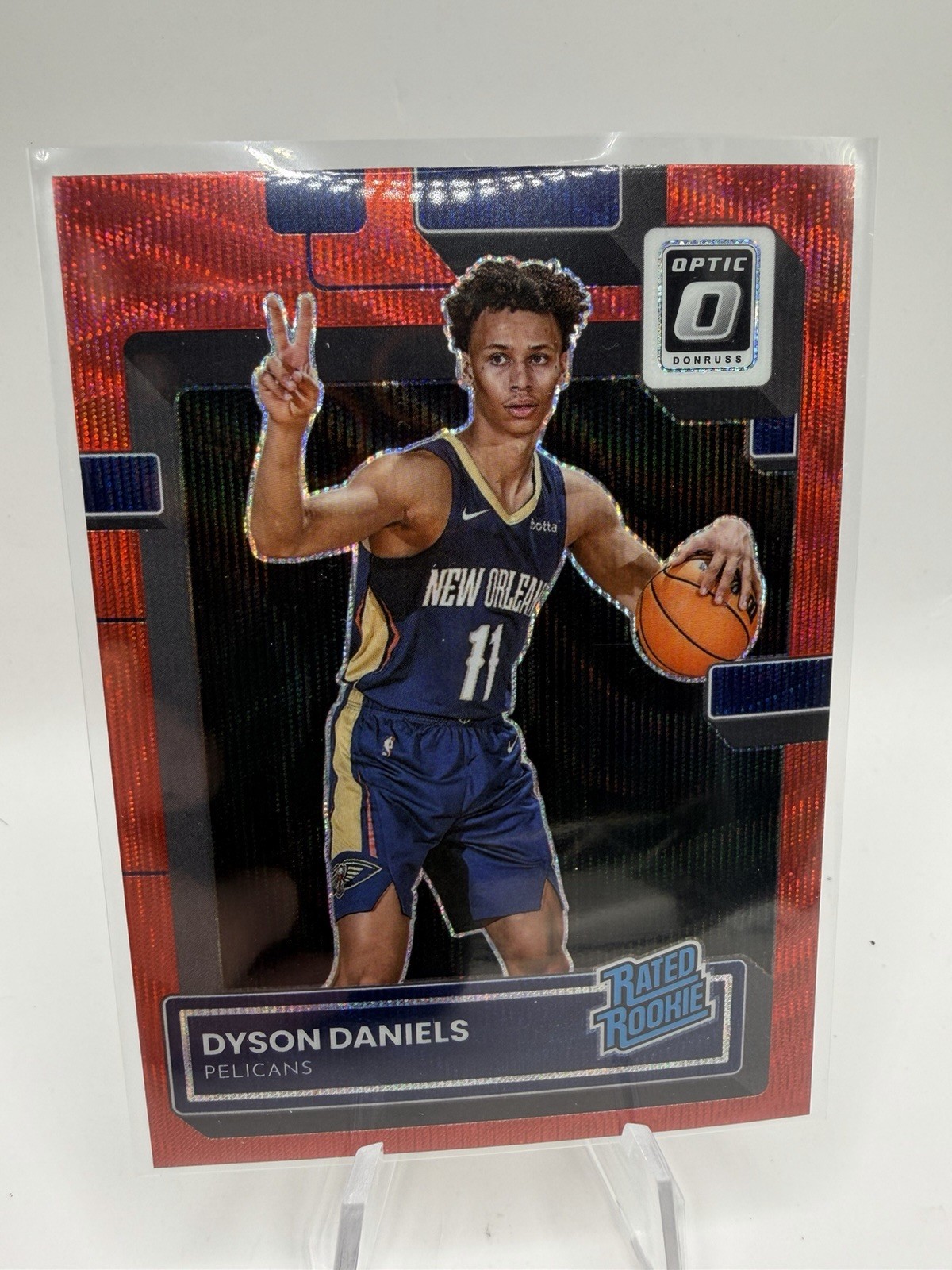 2022-23 Panini Donruss Optic Dyson Daniels RC #250 Red Wave Prizm  SP Rookie