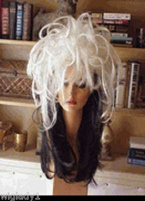 SIN CITY WIGS LONG BLACK WHITE BLONDE FUNKY WILD PIECES SPIKY LAYERS STRAIGHT 