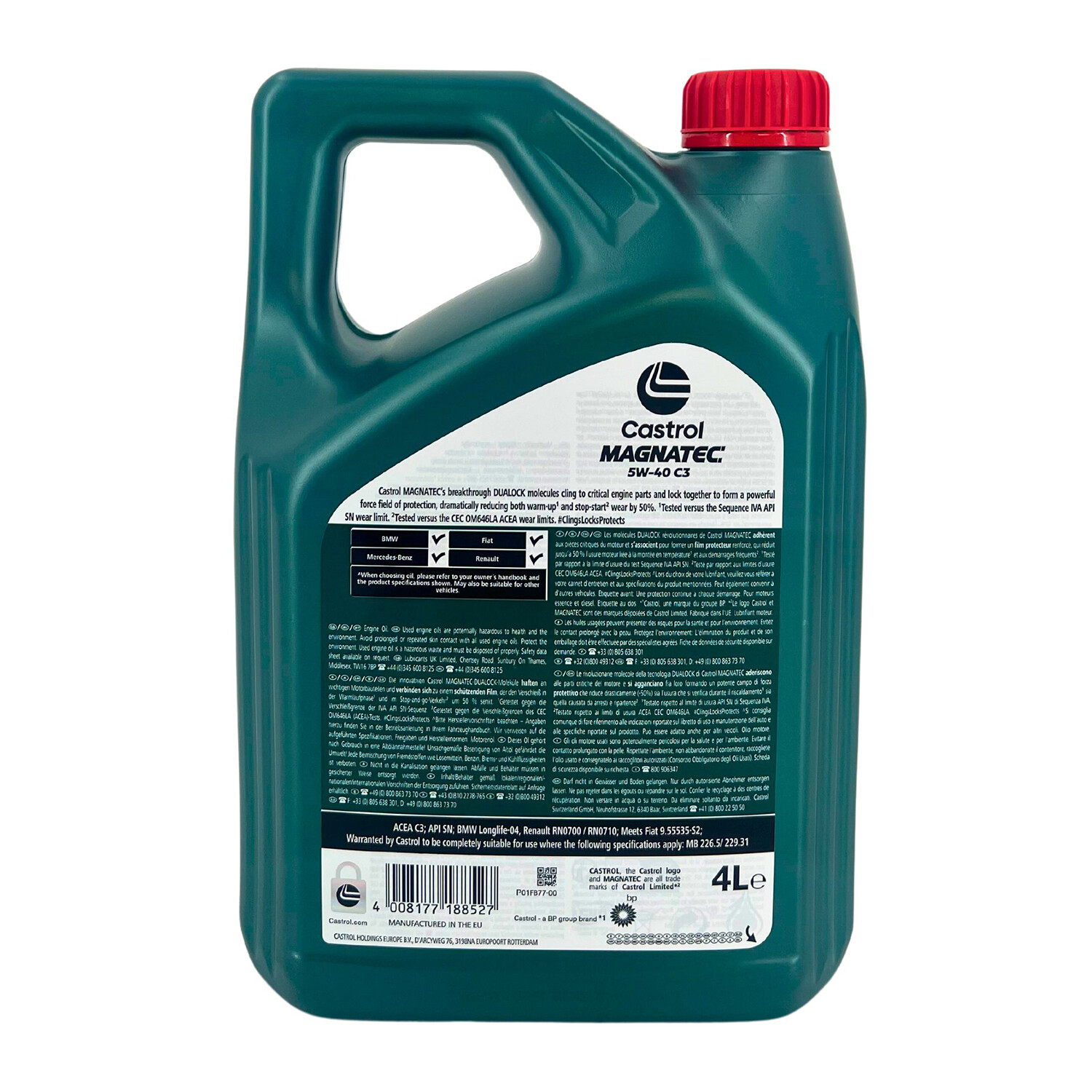 Castrol Magnatec Stop-Start Motoröl 5W-30 – ACEA C2, API SN, Für Benzin & Diesel