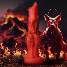 Creature Cocks: Fire Hound Silicone Dildo - Small  ---FREE SHIPPING!!!