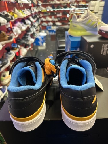 Adidas Forum Low Men's Shoes Black-Pulse Blue-Collegiate Gold FZ5890 - Picture 5 of 6