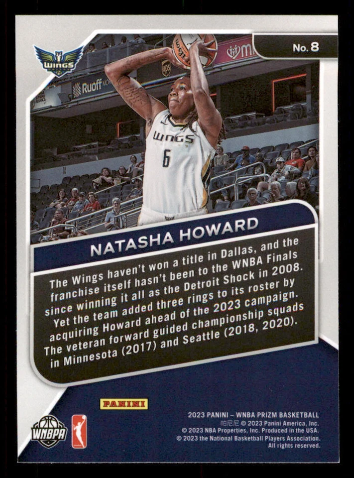 2023 Panini Prizm WNBA Get Hyped #8 Natasha Howard - Image 2 of 2