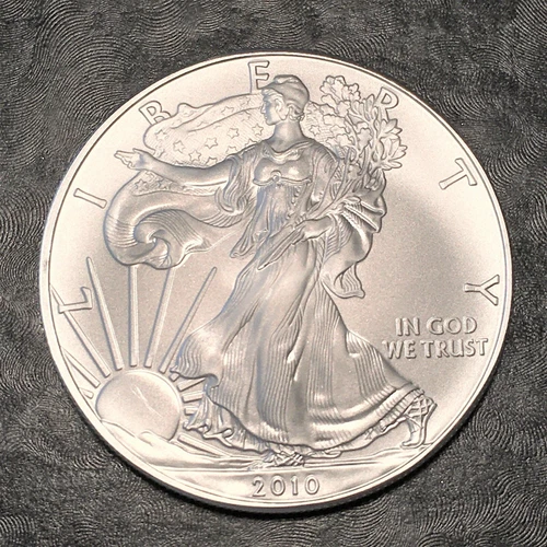 2010 Uncirculated American Silver Eagle US Mint Issue 1oz Pure Silver #iJ346