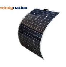 WindyNation 100 Watt 12V Flexible Solar Panel with Monocrystalline Solar Cells 