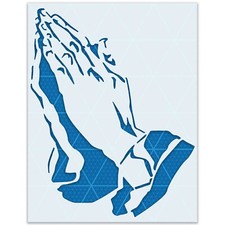 Pray Hands Stencil - Jesus - Cross Christianity Religion Christmas, Easter
