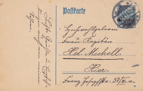 GA - Karte P 128/01 Wappen am Eichenstamm Stempel MÜNCHEN 30.12.20