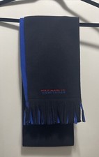 Vintage Ralph Lauren Tassel Navy Royal Blue Wool Soft Scarf Polo Jeans Co