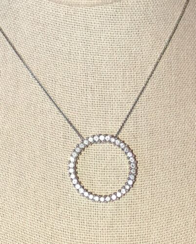 Infinity Circle Diamond Necklace - image 1