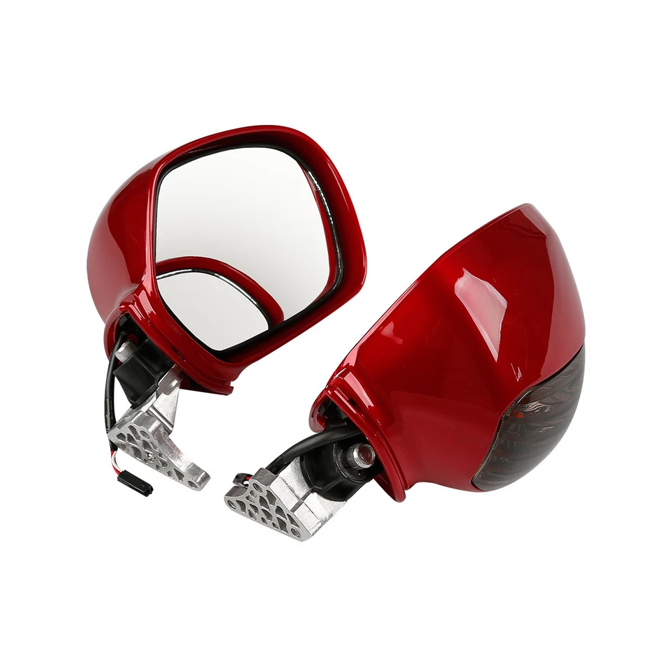 Espejo retrovisor rojo señal de giro lente de humo apto para Honda Goldwing GL1800 01-17 Foto 4 de 4