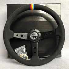 For Sparco 350mm Sport Steering Wheel - Suede Leather 90mm Depth 14 Diameter