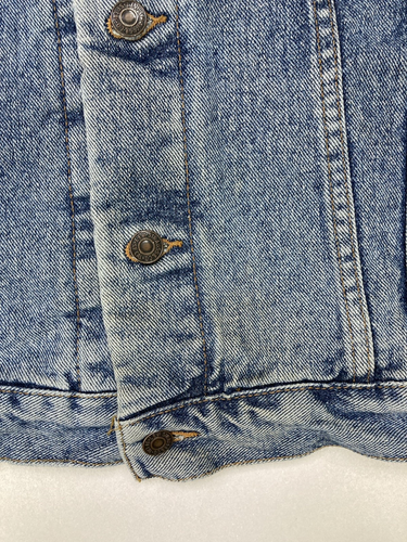 VINTAGE Levi's Trucker Denim Jean Jacket Men Large Blue - Picture 5 of 12