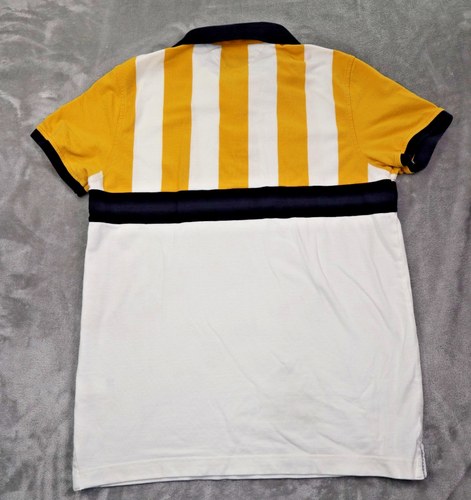 Tommy Hilfiger Polo Shirt Men's Size Large Slim Fit Spell Out Color Block - Picture 13 of 15