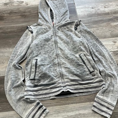 Vintage Y2K Juicy Couture Womens L Hoodie Faded Plain Blank 