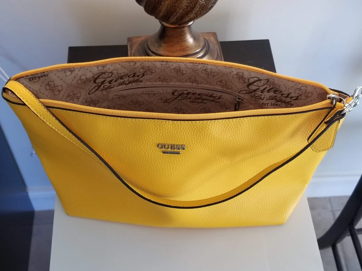 Hører til fiktion kokain GUESS LOS ANGELES EST. 1981 WOMEN S SHOULDER BAG YELLOW | eBay