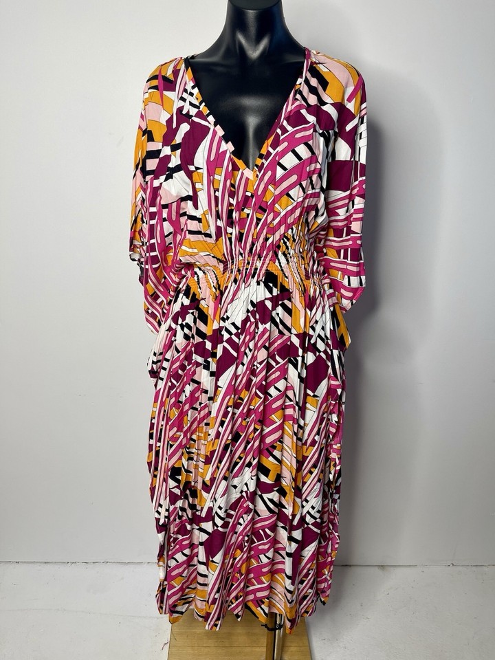 WAYNE COOPER Resort Collection Kaftan Dress Size M