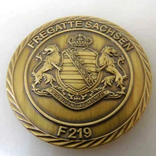 FREGATTE SACHSEN F219 PUO MESSE VIRIBUS UNITIS CHALLENGE COIN