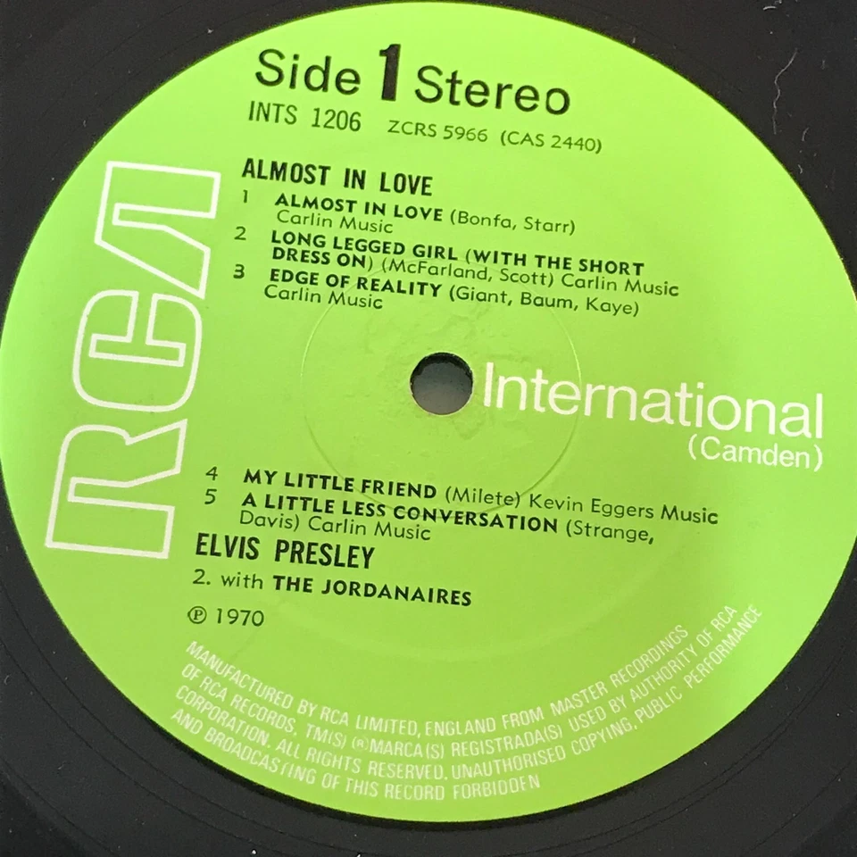 ELVIS PRESLEY Almost In Love UK vinyl LP A Little Less Conversation Rubberneckin - Image 4 of 4