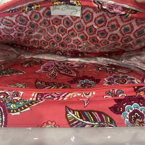 Vera Bradley Pink Floral Print Fold Out Hanging Makeup Organizer Travel Bag - Picture 8 of 8
