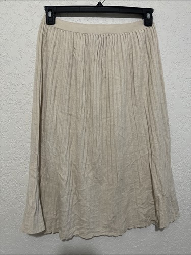 Antonio Melani Midi Skirt Beige Size Small Euc