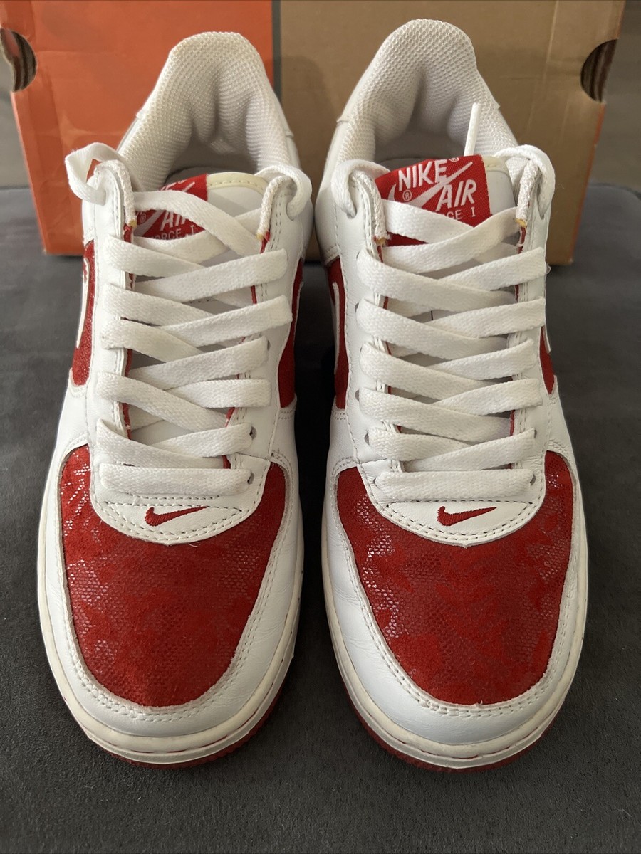 vintage nike red 2003 valentines air force 1