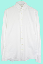 SUITSUPPLY Slim Fit Formal Shirt Men's MEDIUM White Button Up Long Sleeve Spread