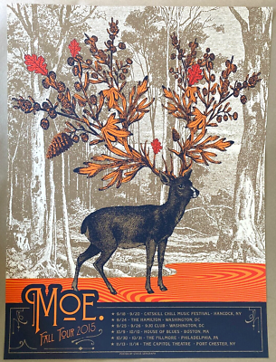 🔥 MOE. Fall Tour 2015 Poster SIGNED AP S/N #/40 boston washington