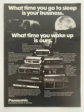Panasonic AM/FM Chirp Alarm Vintage 1975 Print Ad