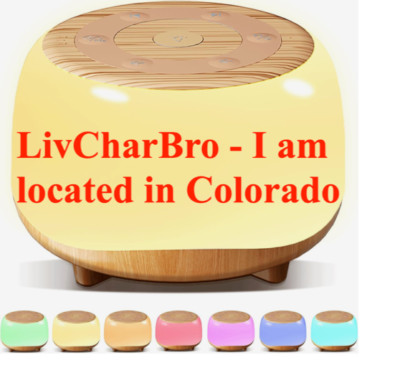 Rechargeable White Noise Sound Machine 34 Soothing Sounds 7-Color Night Light