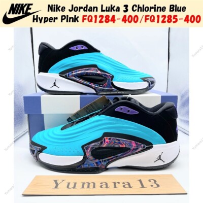◆Nike◆ Luca 3 PF basketball shoes FQ1285-400 Nike Jordan Luka 3 Chlorine Blue Hyper Pink FQ1284-400