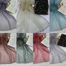 Women's Shining Nylon Net Saree with Separate Blouse Piece