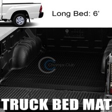 Fits 05-23 Toyota Tacoma 6 Blk Rubber Diamond Truck Bed Trunk Mat Carpet Liner