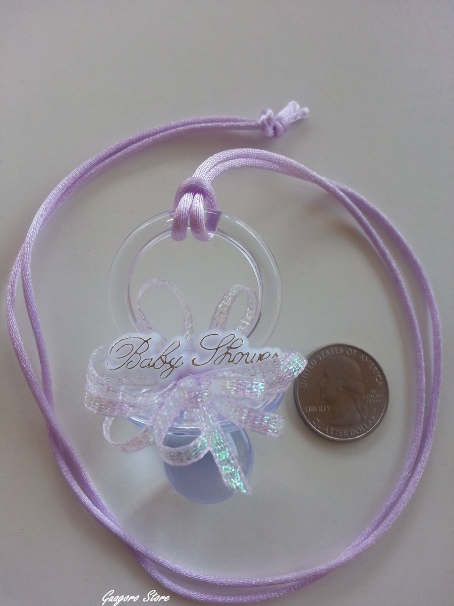 12 Butterfly Pacifier Necklaces Baby Shower Games Favors Prizes