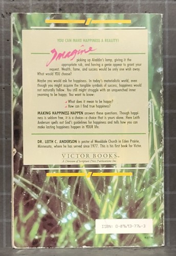 Making Happiness Happen: by Leith Anderson 1987 Paperback 2299 - Picture 2 of 3