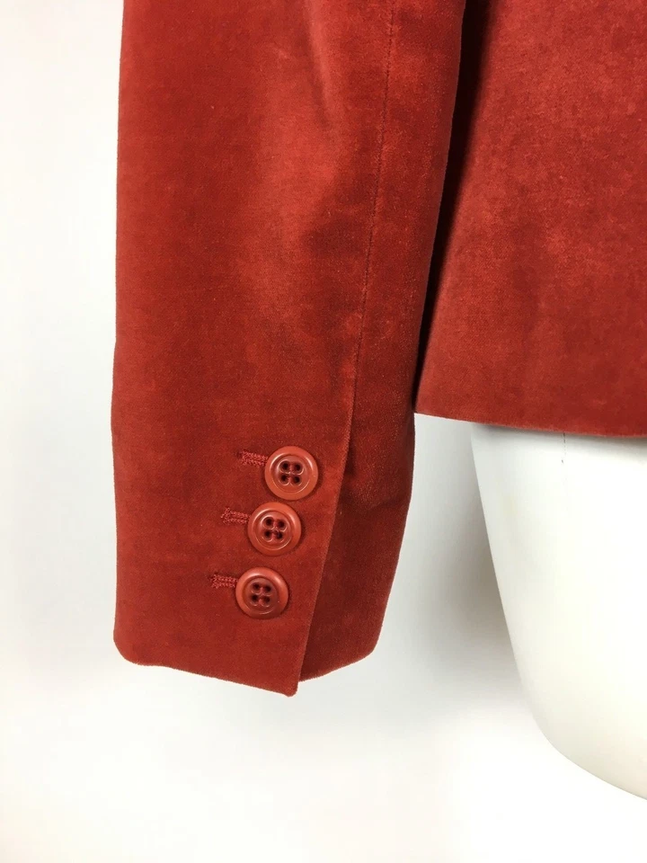 Chaqueta Blazer Fin de Semana Max Mara Italia Terciopelo Coral Dos Botones 6 Foto 4 de 4