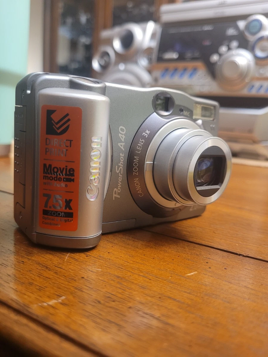 Appareil Photo Vintage Canon PowerShot A40 - 2MP, Zoom 3x - Japon 2002, Fonctionnel
