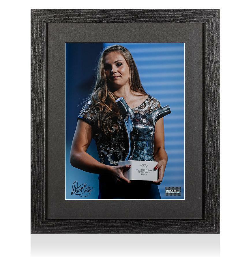 Lieke Martens Signed Photo In Black Wooden Frame: UEFA Women's Player of the Yea