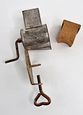 Vintage Antique Nutmeg Spice Grater Grinder Table Top Clamp Tin Metal