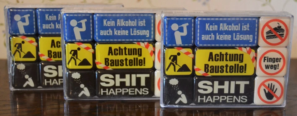 Lot de 3 aimants Nostalgic Art 9, ATTENTION CHANTIER, neufs - Photo 1/1
