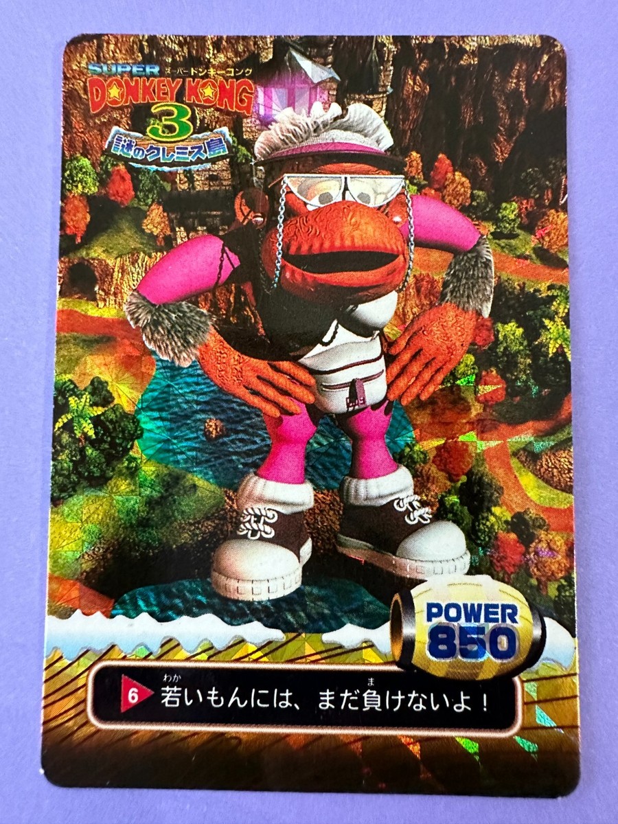 Nintendo Super Donkey Kong 3 PP Card Prism No.6 Wrinkly Kong Amada